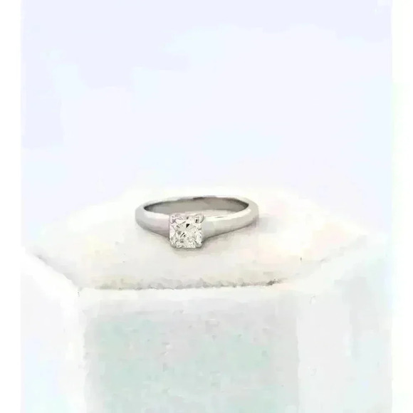 Tiffany & Co Platinum Lucida © .36ct Diamond Engagement Ring Discontinued Size 3 - Picture 1 of 15
